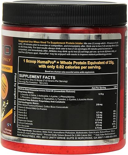 Vista 25 de Matriz de proteínas formulado para seres humanos Humapro de ALR Industries, menos residuos. Gana masa muscular magra., ALR1018/1588/1501, 1, 1