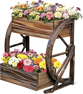 11 Functional Hot Tub Area Ideas for Small & Large Yards 16 Wooden Wagon Garden Planter Box with Wheels-Indoor/Outdoor Decor for Pat...
