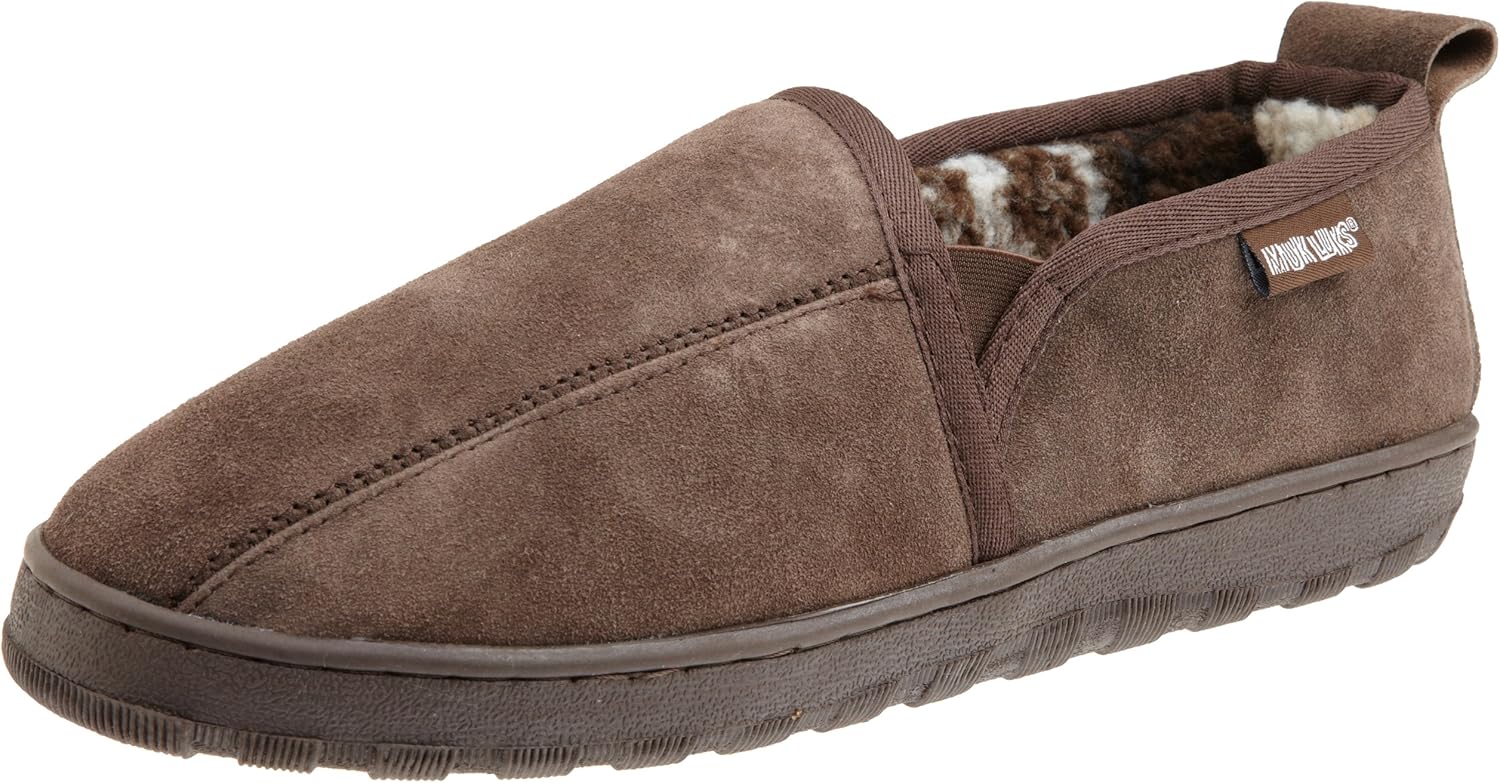 MUK LUKS Men's Eric Slipper, Chocolate, 11