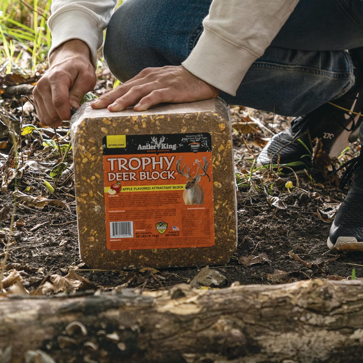 Trophy Deer Block, 20 lb Apple Flavored Year Round Deer Attractant Block, Highly Palatable with Strong Apple Aroma
