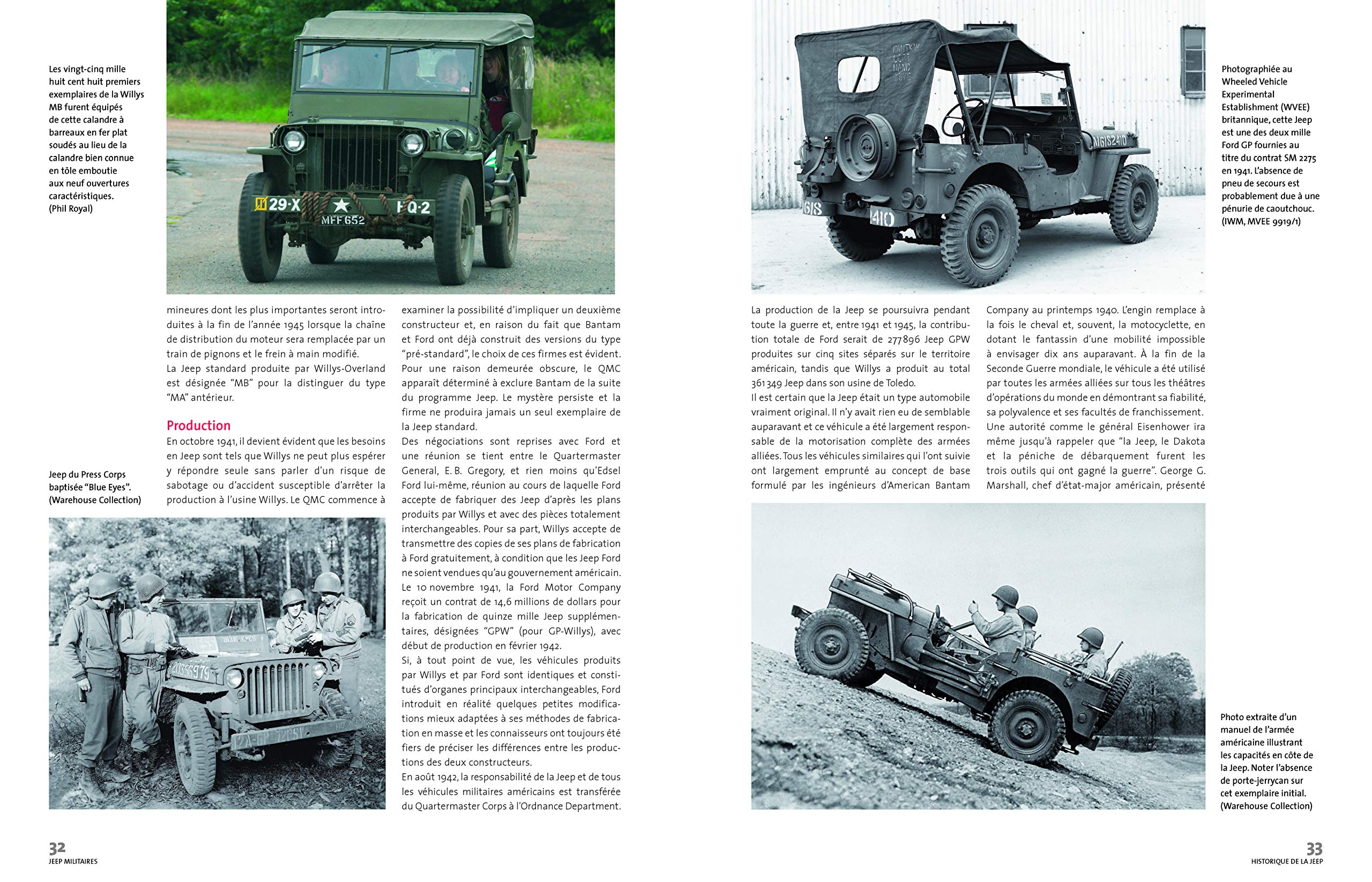 Jeep militaires depuis 1940 (Willys MB, Ford GPW et Hotchkiss M201)