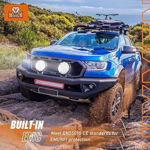 Vista 33 de Nilight Luces LED redondas de 3 pulgadas para motocicleta, 2 unidades, luz antiniebla LED puntual de 1550 lm, luz de zanja auxiliar EMC integrada 2