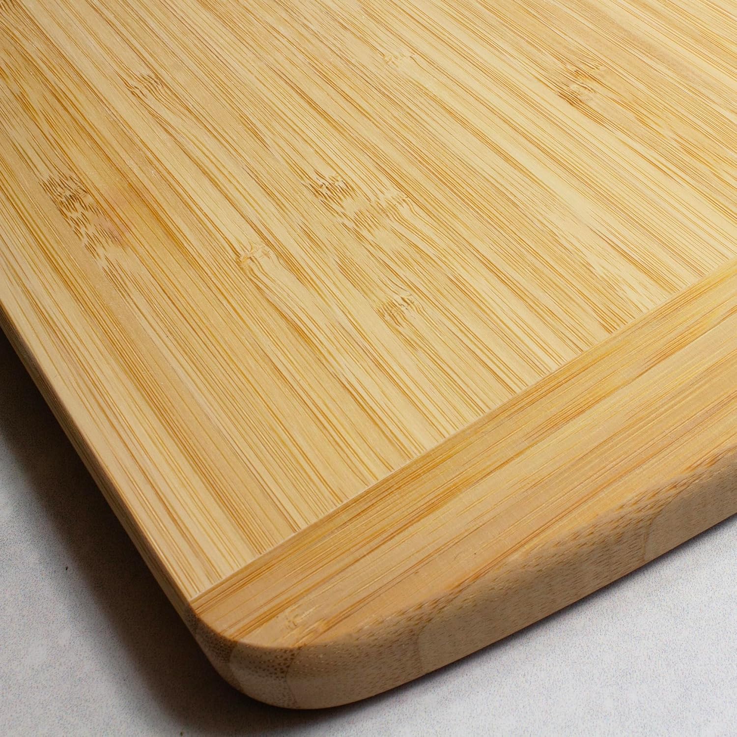 Size Medium Color beigeBamboo Cutting Board with Juice Groove,Natural