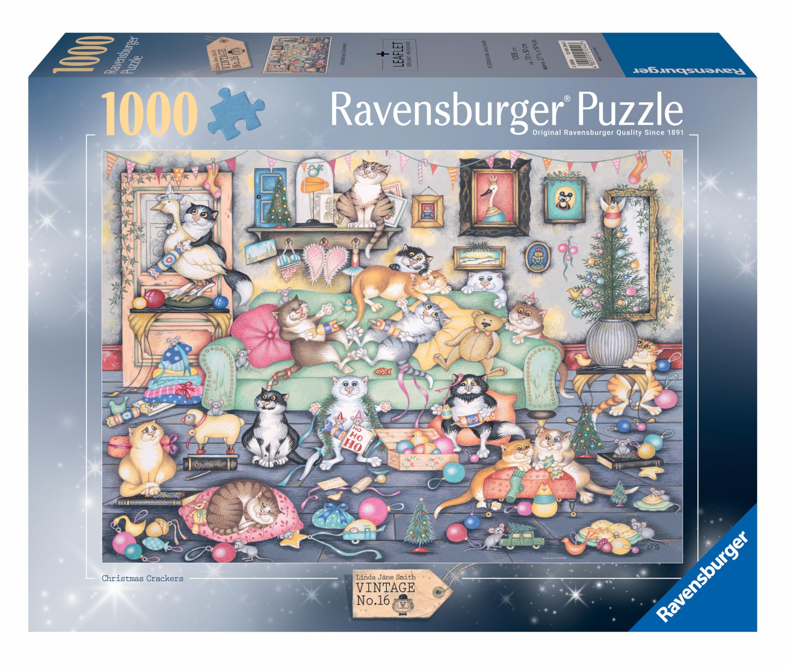 Amazon.com: Ravensburger Crazy Cats Vintage No. 16 Christmas