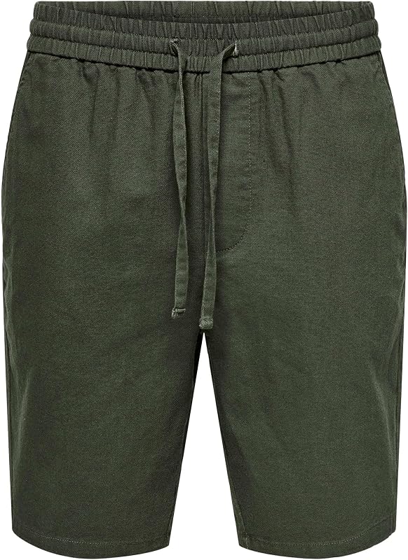 ONLY & SONS Onslinus Men's Sweat Shorts Regular Fit Blue Beige White