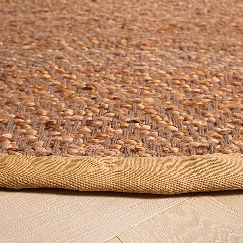 Miniatura 9 de SAFAVIEH Natural Fiber Collection - Alfombra decorativa de 3 x 5 pies, natural, hecho a mano, yute con flecos, ideal para zonas de alto tráfico en