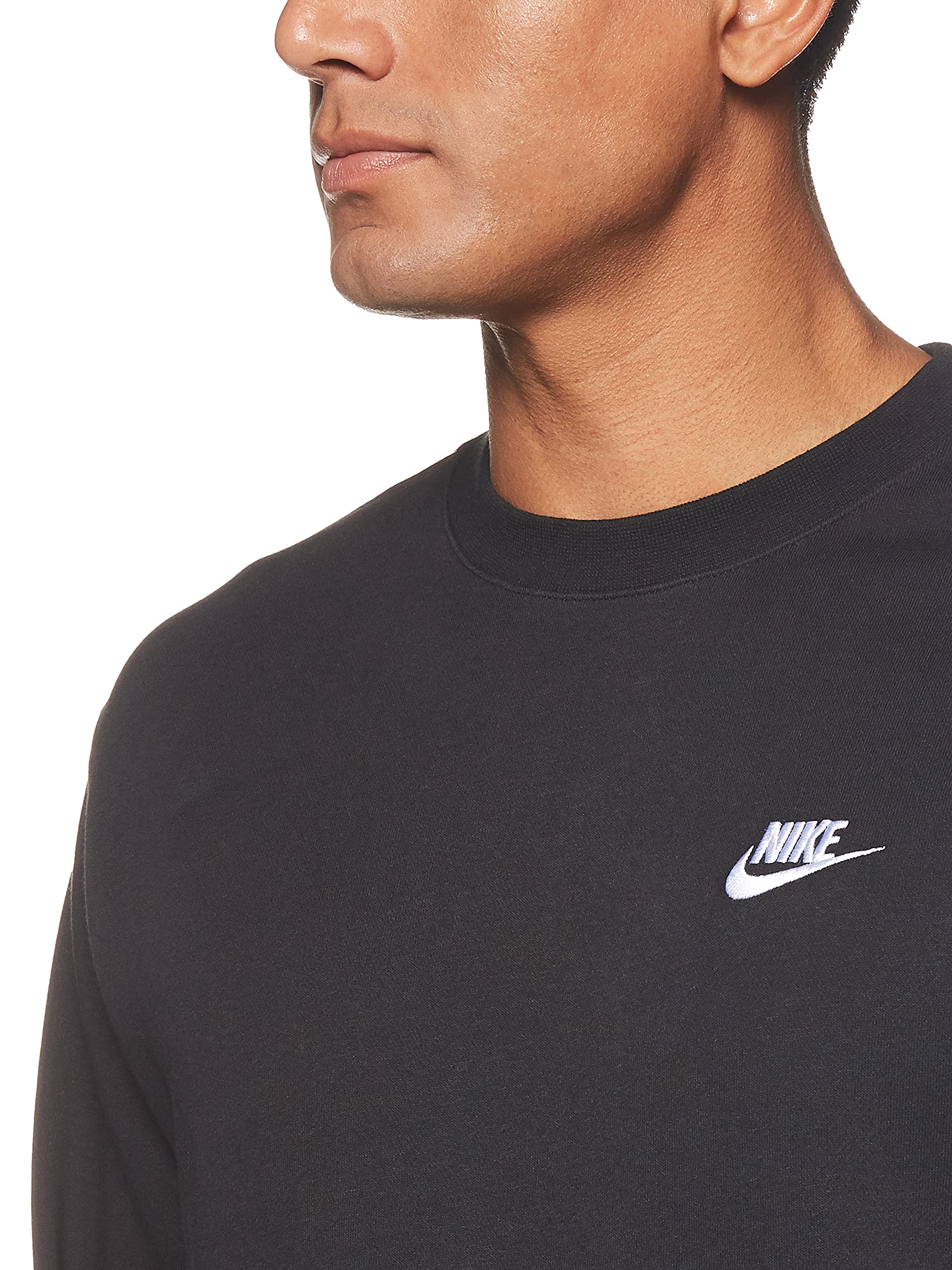NIKE -Felpa Girocollo - Girocollo con Scollatura Rotonda -Collo,Orlo E Polsini A Coste -Logo