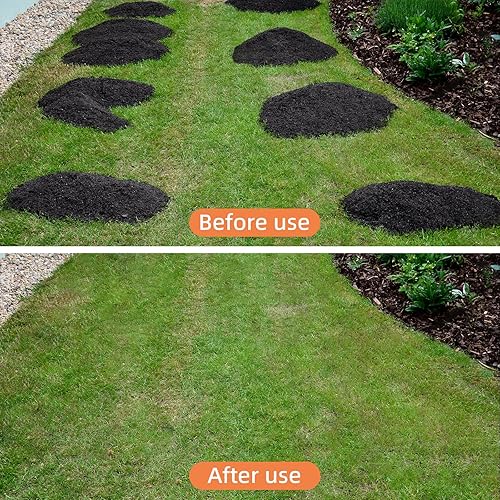 Miniatura 7 de Rastrillo nivelador de césped de 30 x 10 pulgadas, rastrillo de nivelación de patio de acero inoxidable resistente, herramienta profesional de