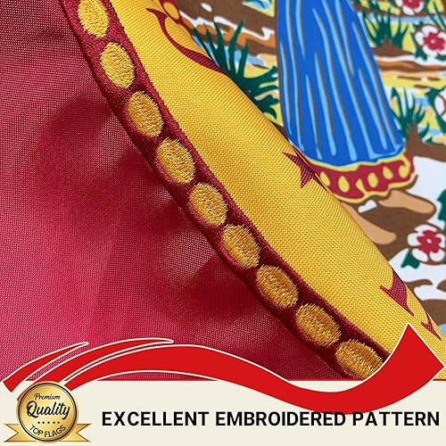 Miniatura 4 de TOPFLAGS Bandera de Florida de 4 x 6 pies, fabricada en Estados Unidos, bordada, banderas del estado de Florida de nailon resistente con 2 ojales de