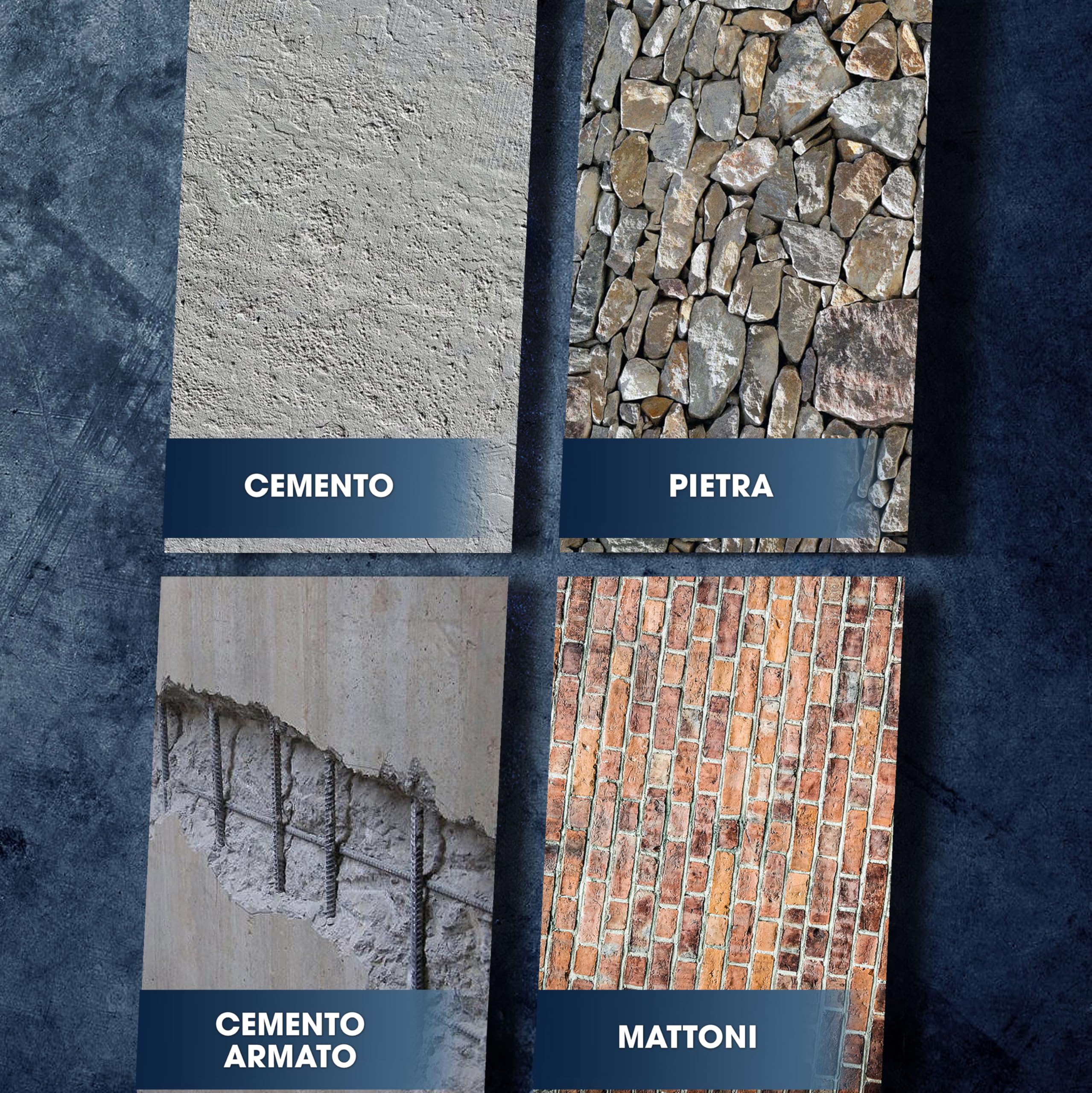 S&R Punte Trapano Muro PREMIUM SDS 4 Plus 4 taglienti. Per CEMENTO ARMATO e Muratura. 7 Punte MADE IN GERMANY 5/6/8/10/12 mm x 10 e16 cm