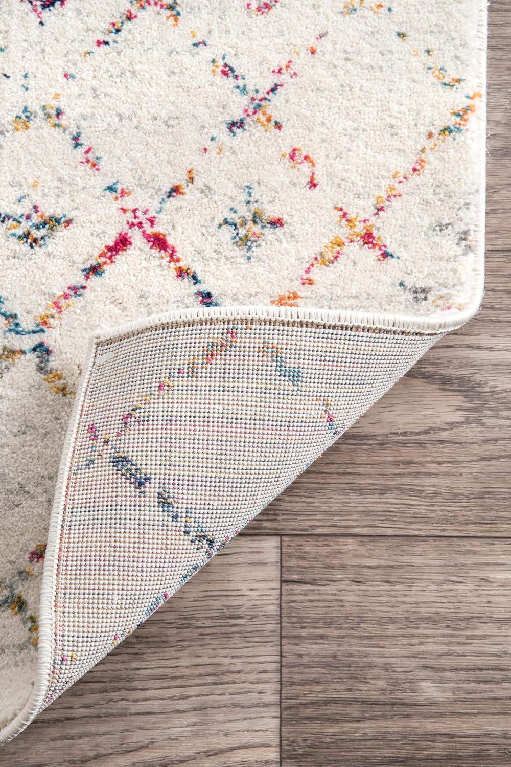 nuLOOM 3x5 Moroccan Blythe Area Rug, Light Multicolor, Faded Bohemian Design, Stain Resistant, For Bedroom, Dining Room, Living Room, Hallway, Office, Kitchen, Entryway