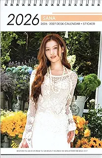 TWICE トゥワイス SANA サナ グッズ 卓上 カレンダー (写真集 カレンダー) 2026~2027年 (2年分) + ステッカーシール [12点セット]