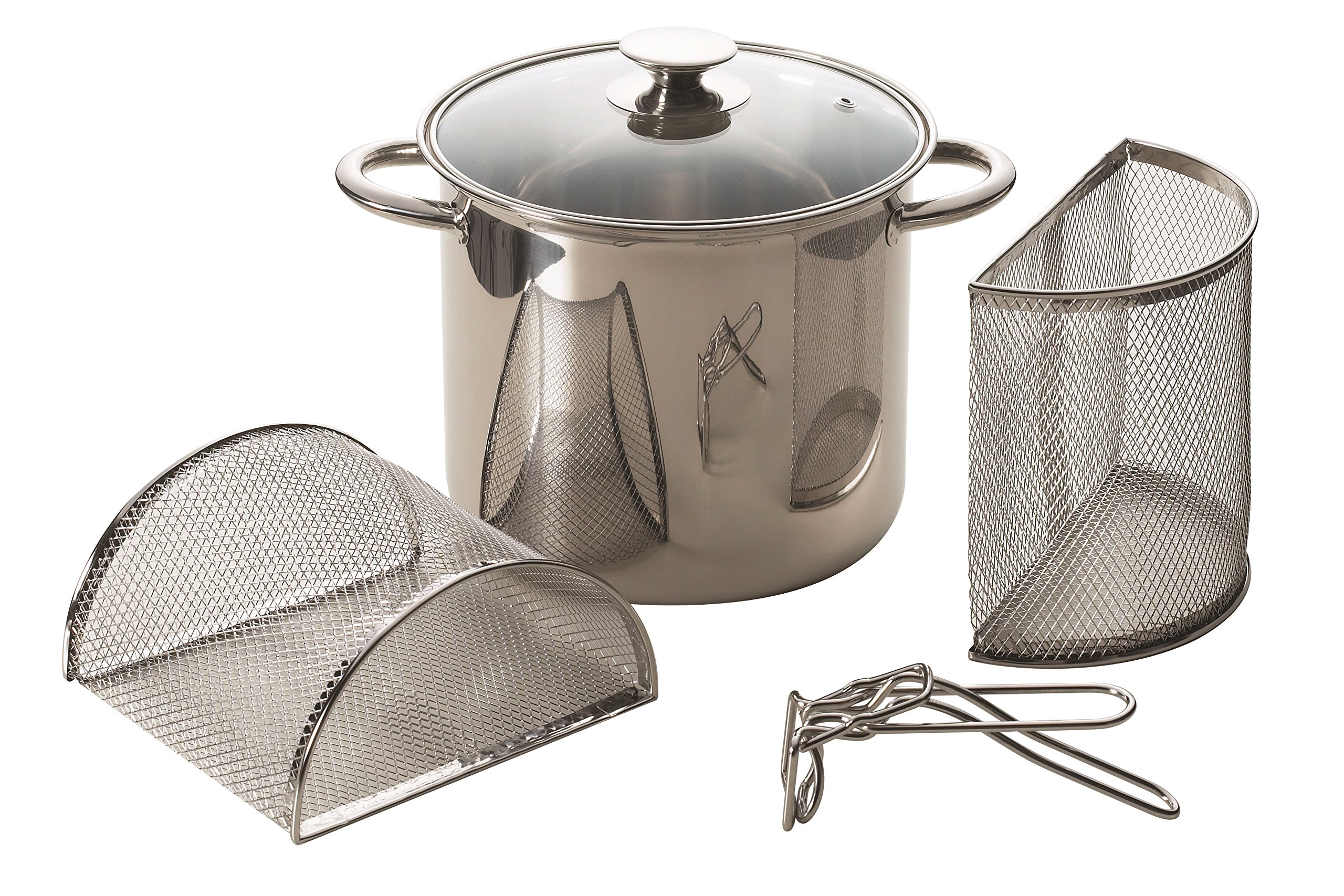 Excelsa 37513 Pasta Mix Pastaiola 5,5 Litri, Acciaio Inox 18/10
