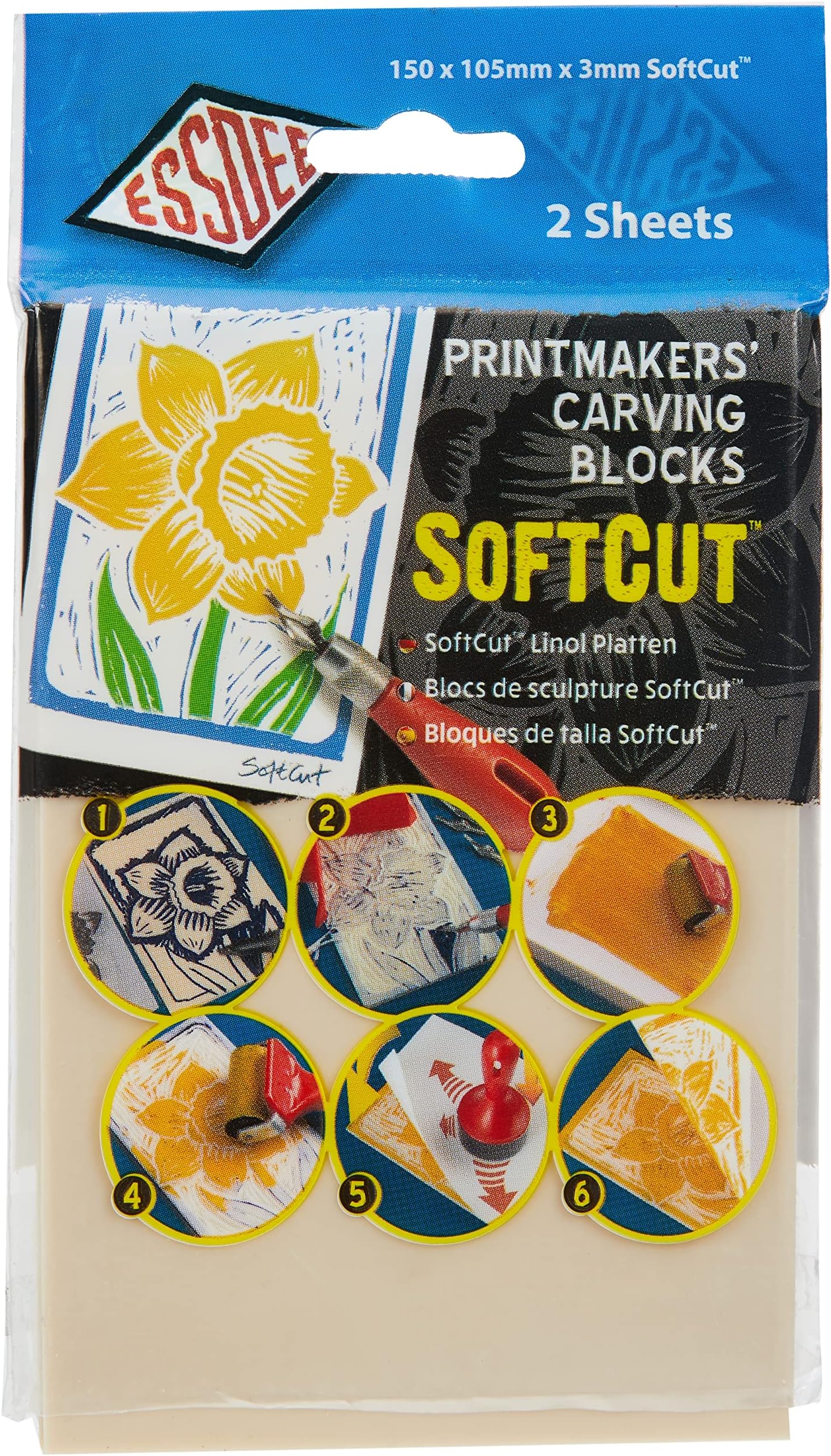 3.0/SC2 Softcut Printing Block 150x100x3mm Pk2, PVC, Beige, 150x100mm