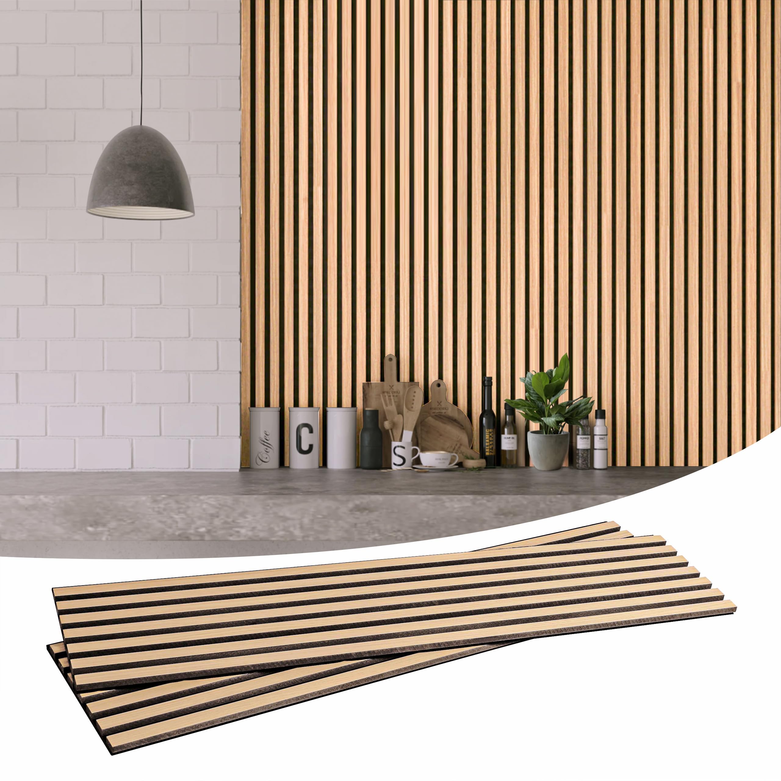 Jindoli Wood Slat Acoustic Panels for Stylish Decor and Noise Reduction