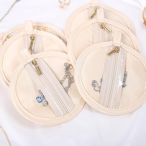 Miniatura 3 de Angelina's Palace 6 bolsas de terciopelo para joyas, organizador de joyas de viaje de doble cara, bolsa de almacenamiento portátil para collares