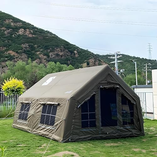 Miniatura 2 de Tienda de campaña inflable de lujo grande, resistente al viento y a la lluvia, interior de 12, refugio para 2-4-6-8-10 personas, configuración