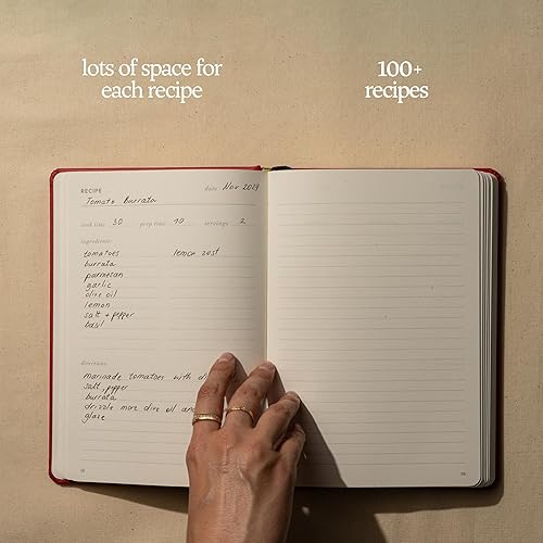 Miniatura 8 de KUNITSA CO. Cuaderno de recetas - Regalo de recuerdo. Libro de recetas en blanco de tapa dura para escribir en sus propias recetas, con indicaciones
