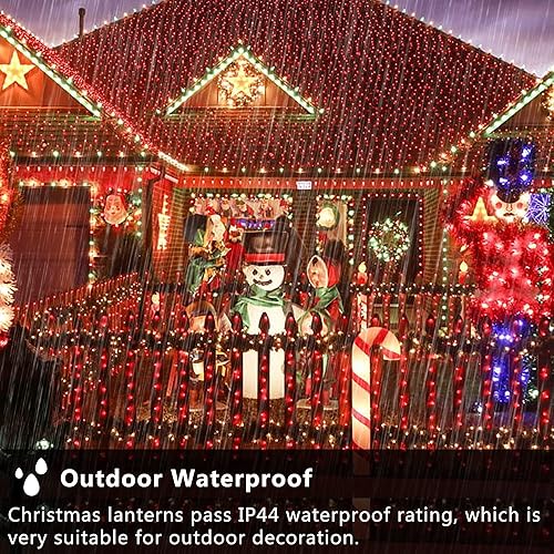 Miniatura 6 de Guirnalda de luces de Navidad de 403 ft para exteriores, 1000 luces LED súper largas con control remoto, 8 modos y temporizador de memoria, alambre