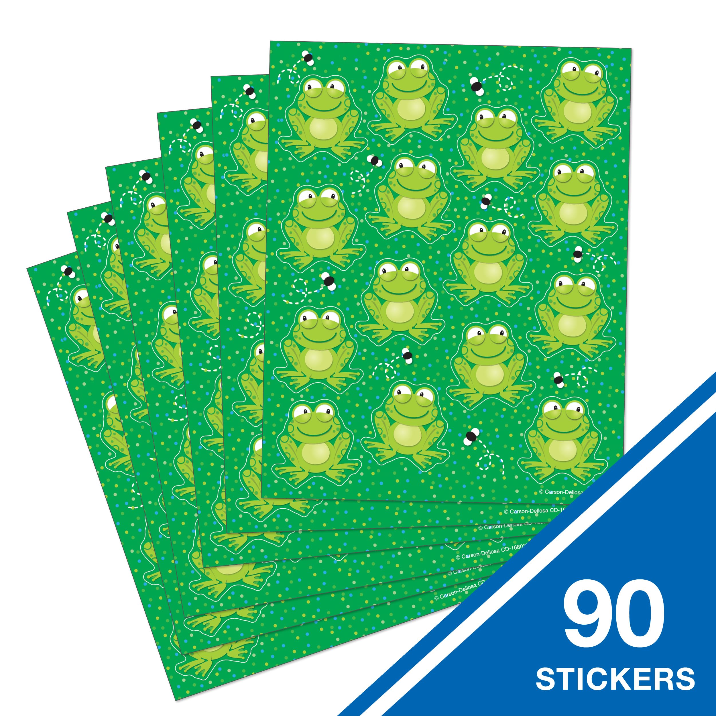 Snapklik.com : Carson Dellosa 90 Frog Stickers For Kids, 6 Sheets Of ...