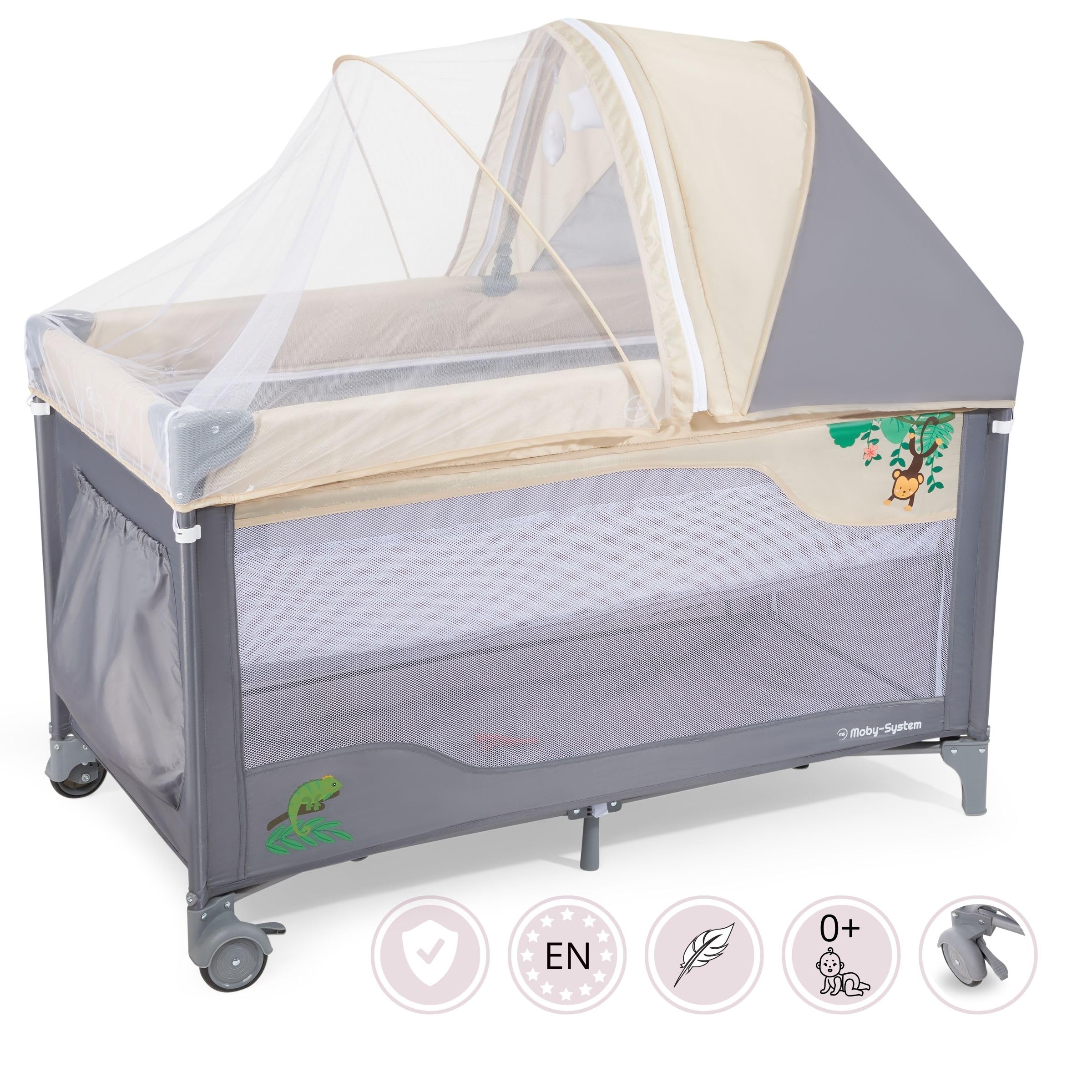LifeStages® Baby Reisbed Vanaf De Geboorte Tot 2,5 Jaar - Pop Up Babybed Babytent In 2 Seconden Opgesteld Incl Klamboe Reistas 76x46x117cm