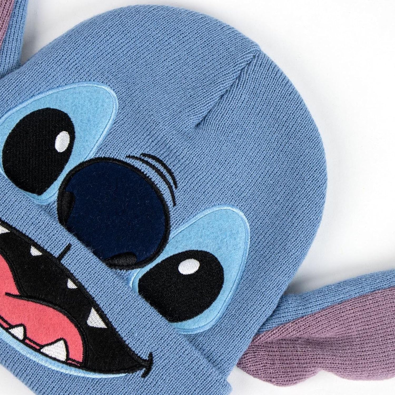 CERDÁ Life's Little Moments Gorro Punto Stitch Suave, Cálido Y Elástico Con Diseño Oficial - Gorro Stitch Invierno, Protección Viento Y Frío - Beret - Unisex Child, Stitching, One Size