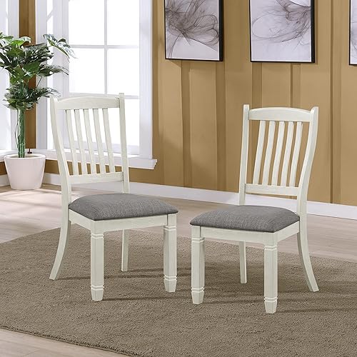 Lexicon Saratoga - Silla de comedor (juego de 2), color blanco antiguo Blanco antiguo,Gris (Antique Gray)