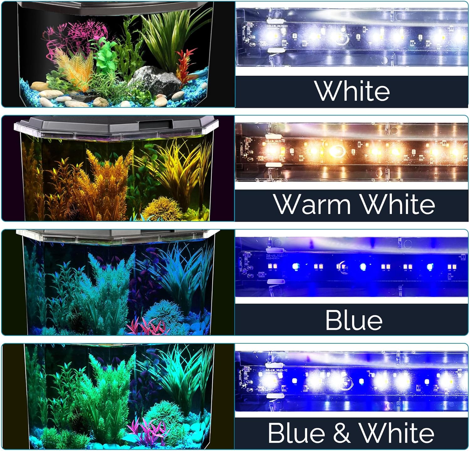 Koller Products 6.5-Gallon Aquarium Kit with Power Filter and LED Lighting, (AP650)