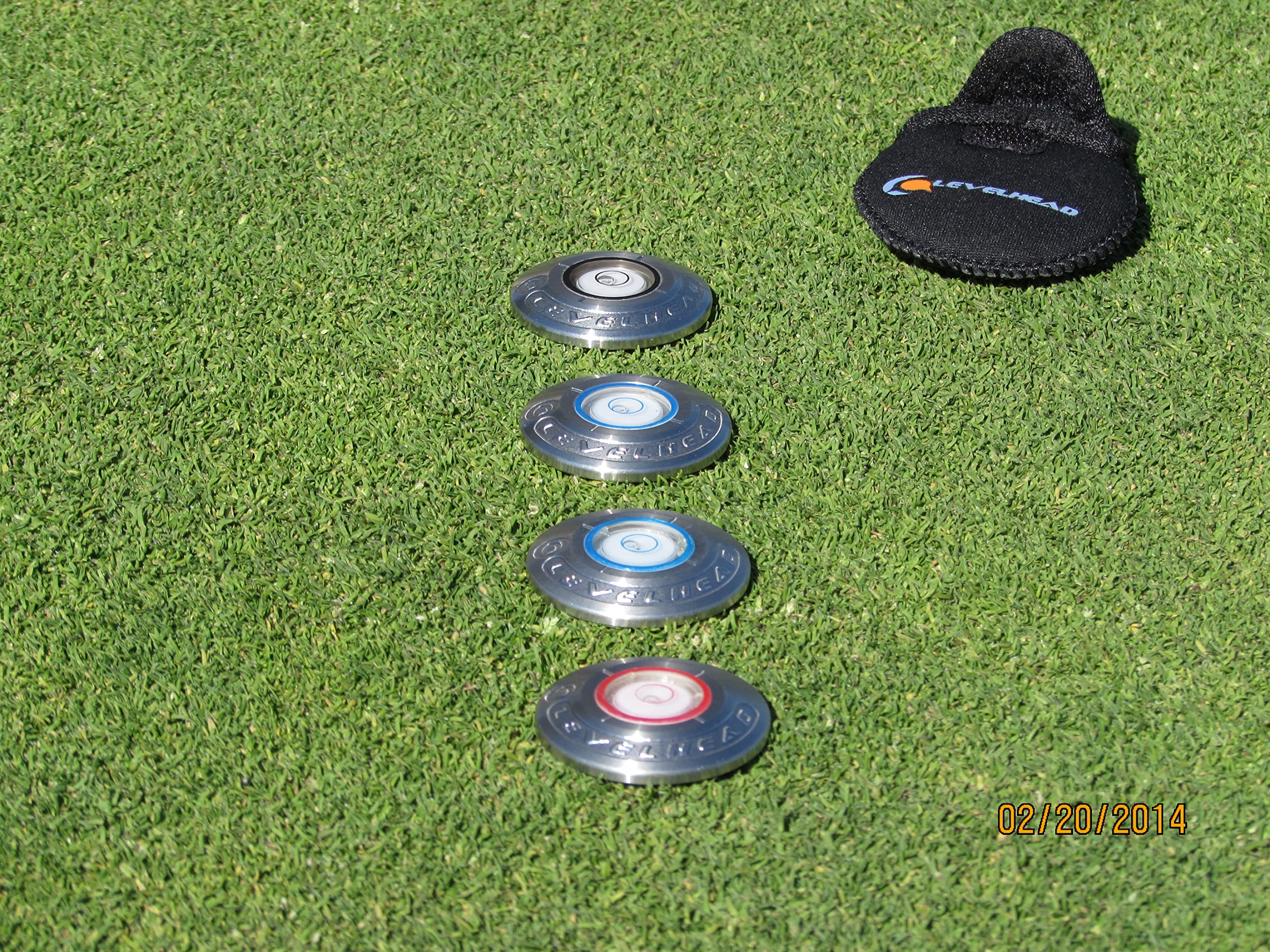 Levelhead Ballmarker Putting Aid (Green) - Alignment Tool for Reading The Green