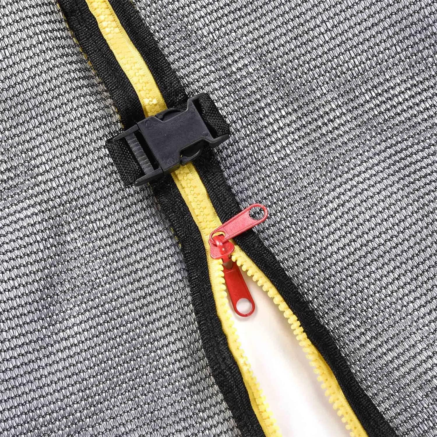 Red de seguridad para cama elástica con 3 patas y 6 postes de seguridad, equipo de fitness para trampolín redondo