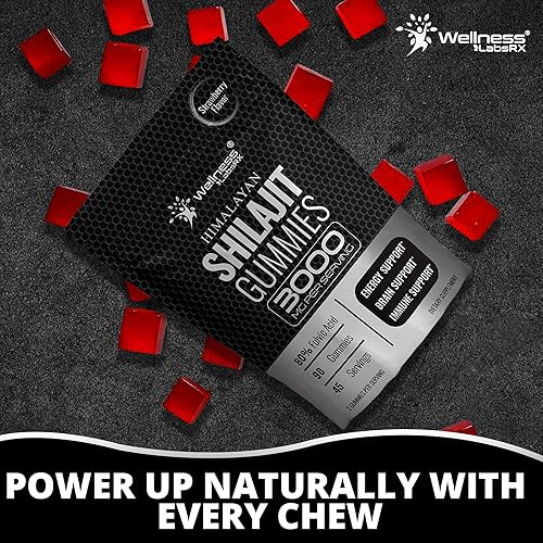 Miniatura 5 de Shilajit - Gomitas para hombres, 3000 mg de Shilajit puro del Himalaya para mujeres, aptas para dieta cetogénica, ricas en minerales traza y ácido