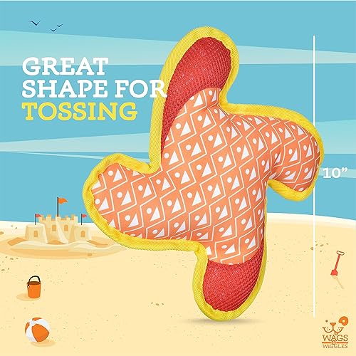 Miniatura 4 de Wags & Wiggles Juguete flotante de dardos de 10 pulgadas  Divertido juguete de verano para perros que flotan  Juguete de agua flotante chirriante