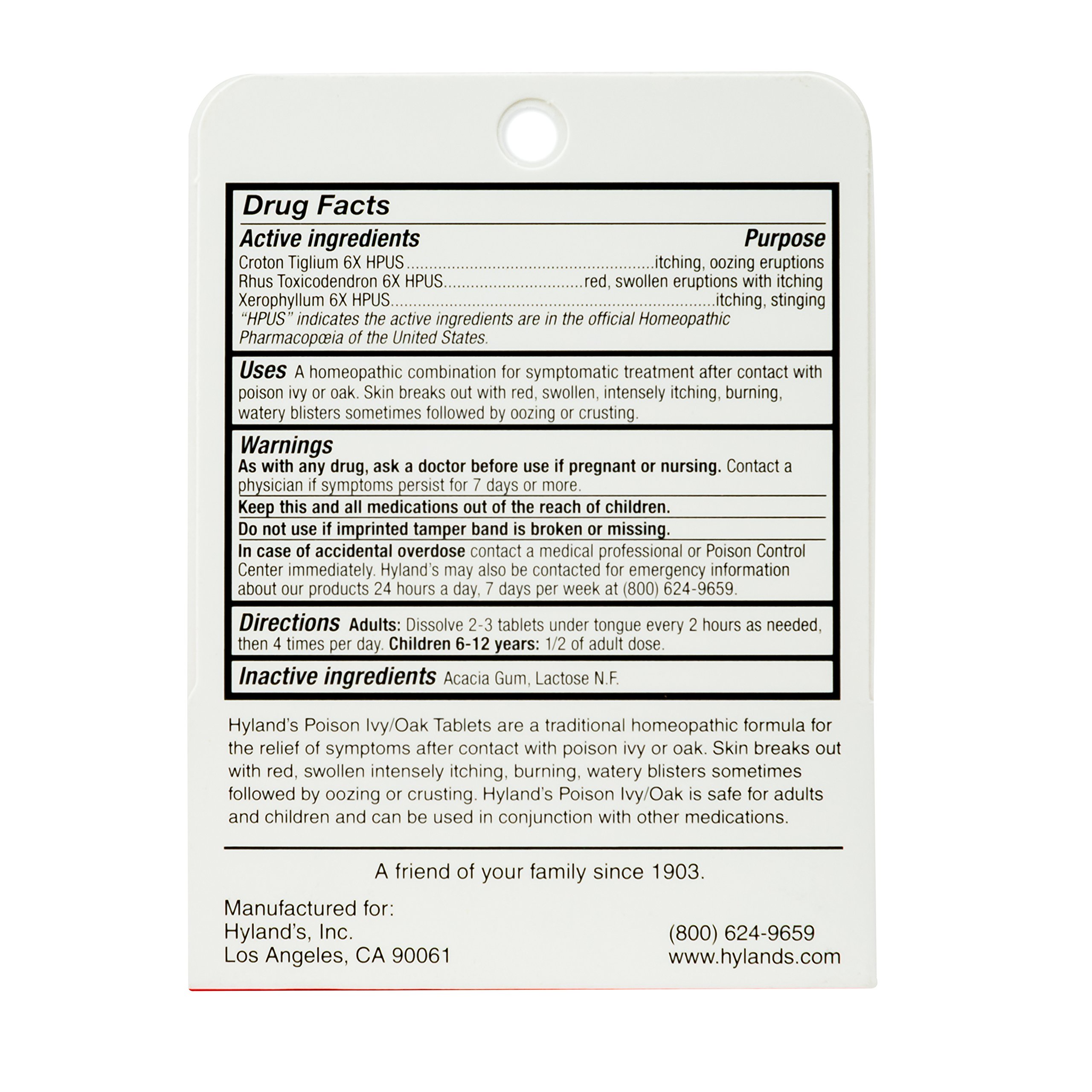 Poison Ivy & Poison Oak Treatment by Hyland's, Natural Relief for