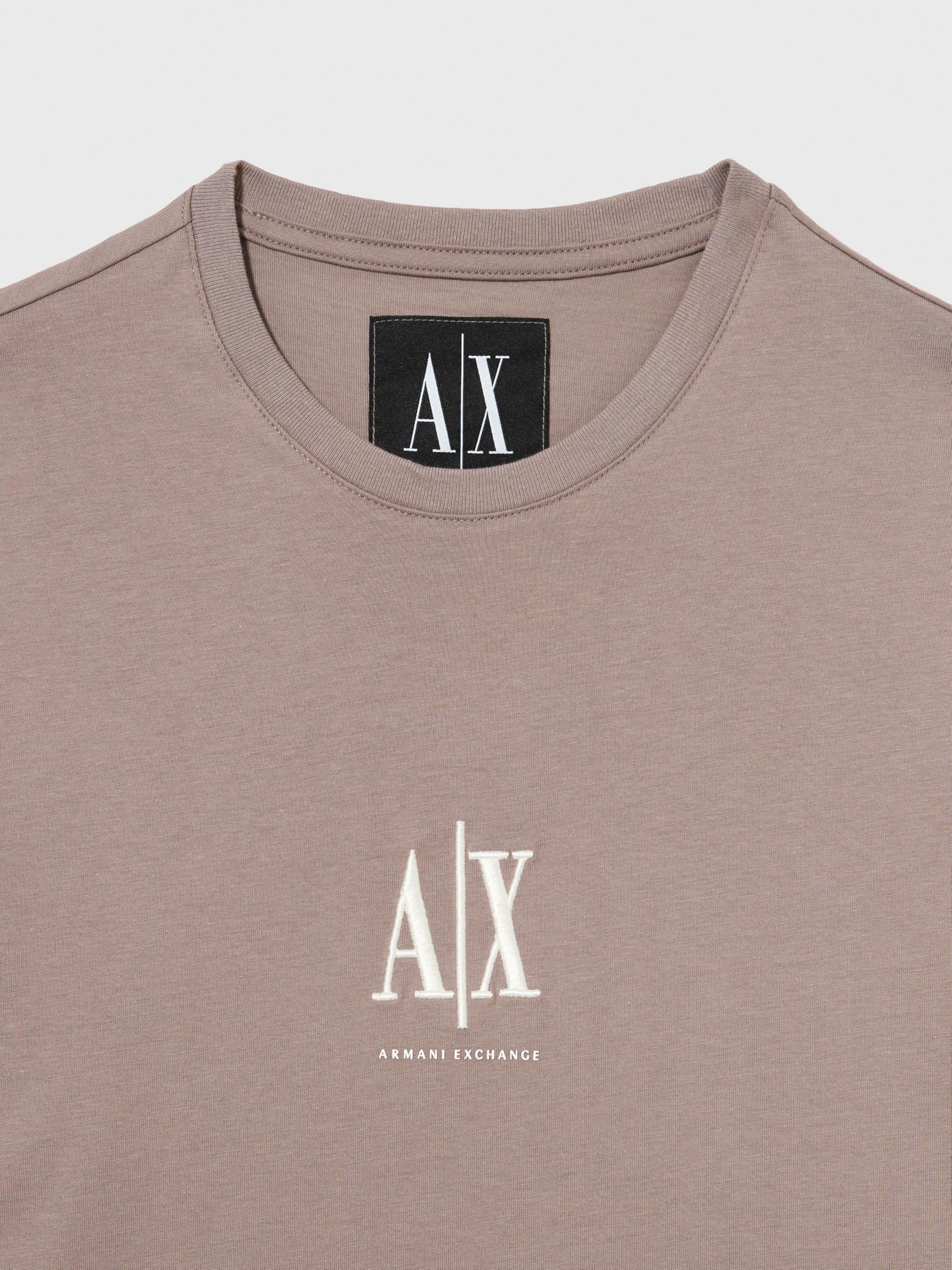 Armani Exchange Icon Project, Embroidered Logo, Long Sleeve Camiseta Hombre (Pack de 1)