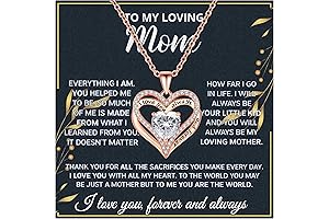 Mom and Son Necklace: Heartfelt Message from Son or Daughter + Lighted Box