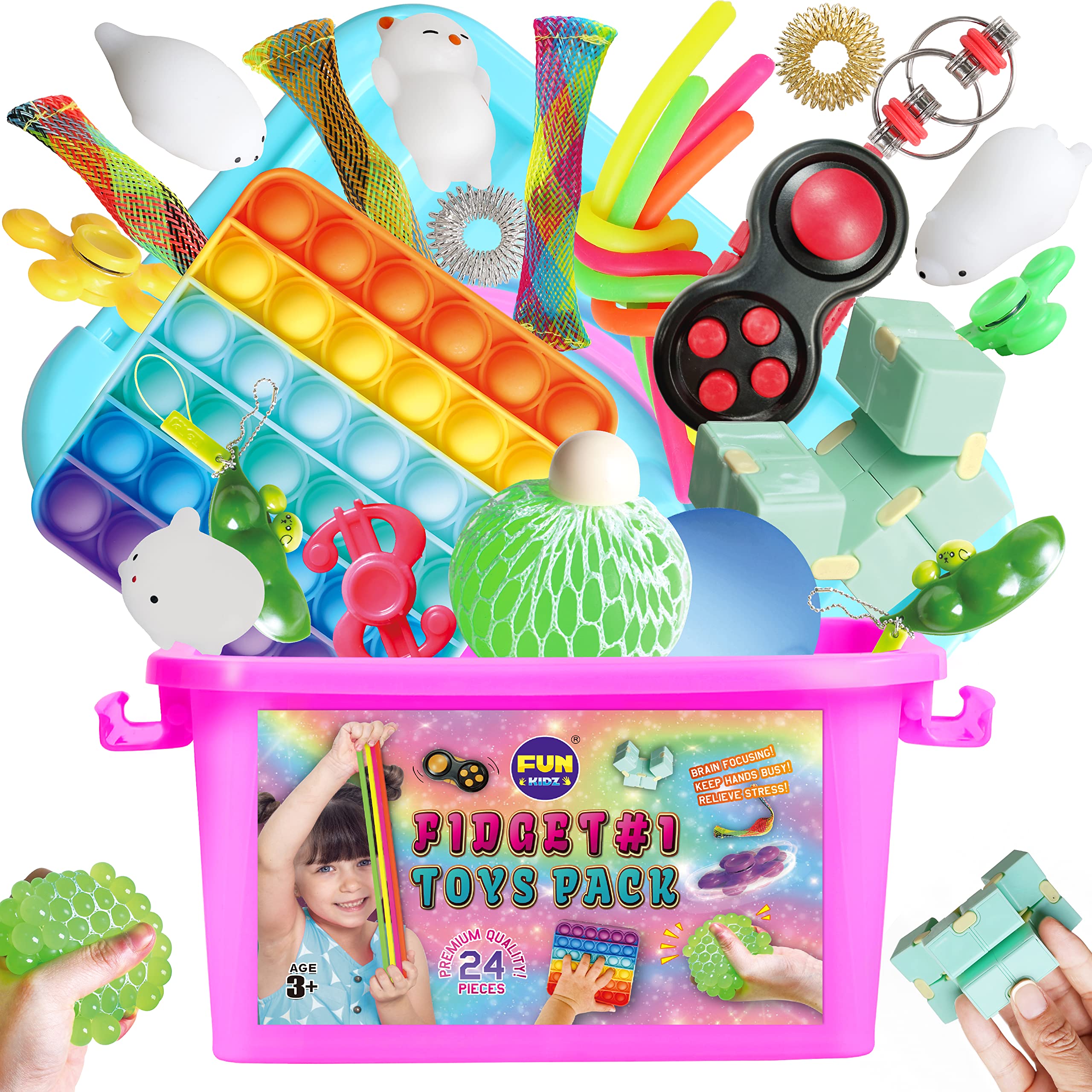 Buy Fidget Box for Girls Boys, FunKidz Sensory Fidget Pack Toy for Kids