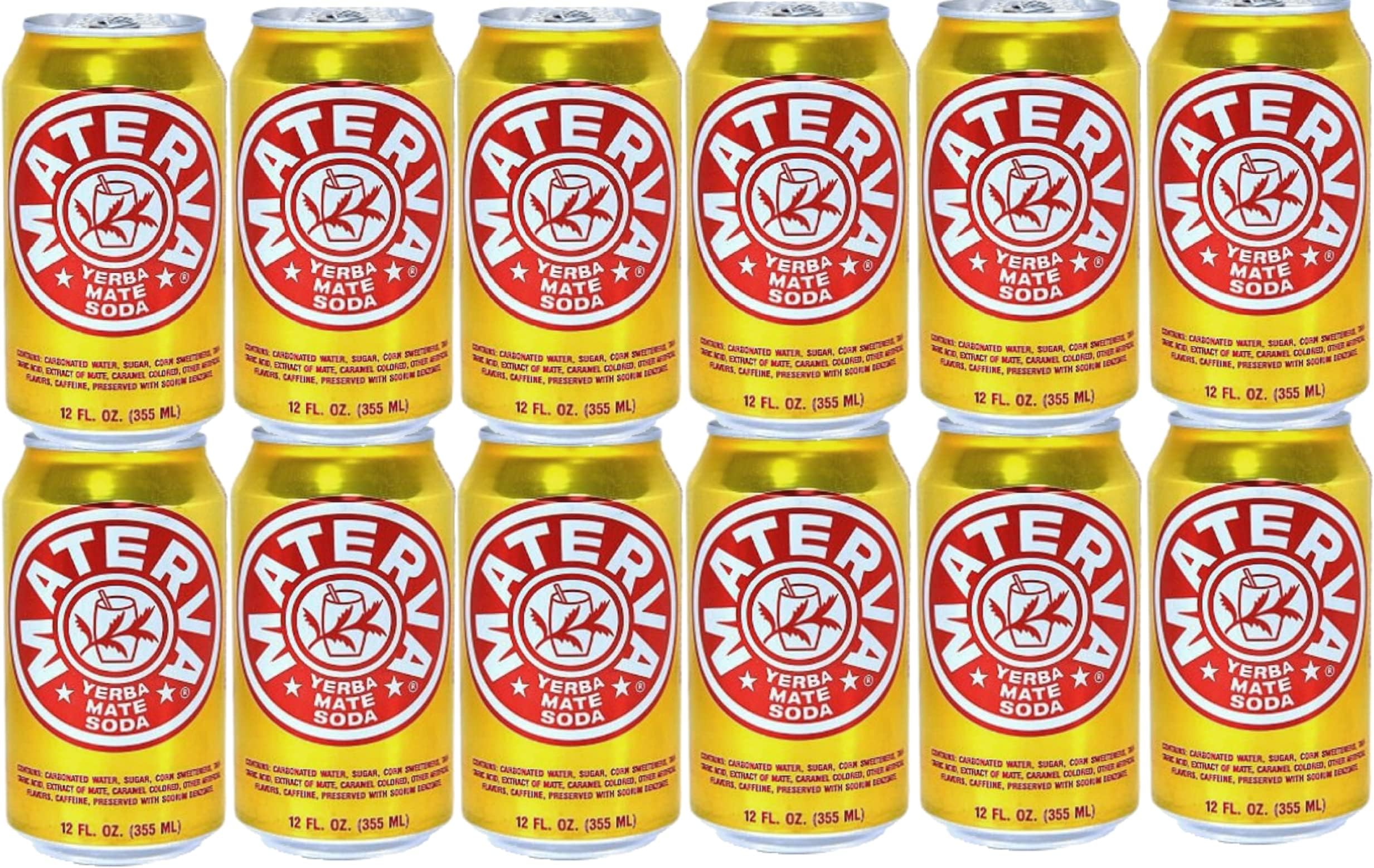 (12 Pack Bundle) of Materva Yerba Mate Soda | One of Cuba's Favorite Beverages | A Soft Drink Package That's Great With Any Cuban Care Package | If You like Dr. Pepper or Cream Soda, U Will Love This One | 12 oz. Cans | By Murai