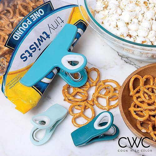 Miniatura 86 de COOK WITH COLOR Clips para bolsas – Clip de chip resistente y clips magnéticos para refrigerador para almacenamiento de alimentos con agarre Gris