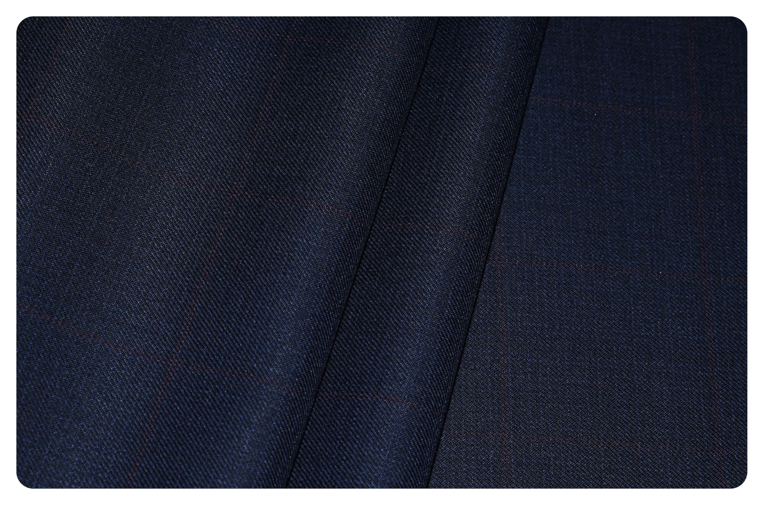 arvind Men's Super 120's Merino Wool Checkered Unstitched Trouser or Blazer Suit (RB29K2)-picture-56
