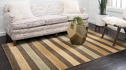 Miniatura 3 de Unique Loom Fars Collection - Alfombra de área - Monterey (8 x 10 pies, rectangular, marrón y crema)