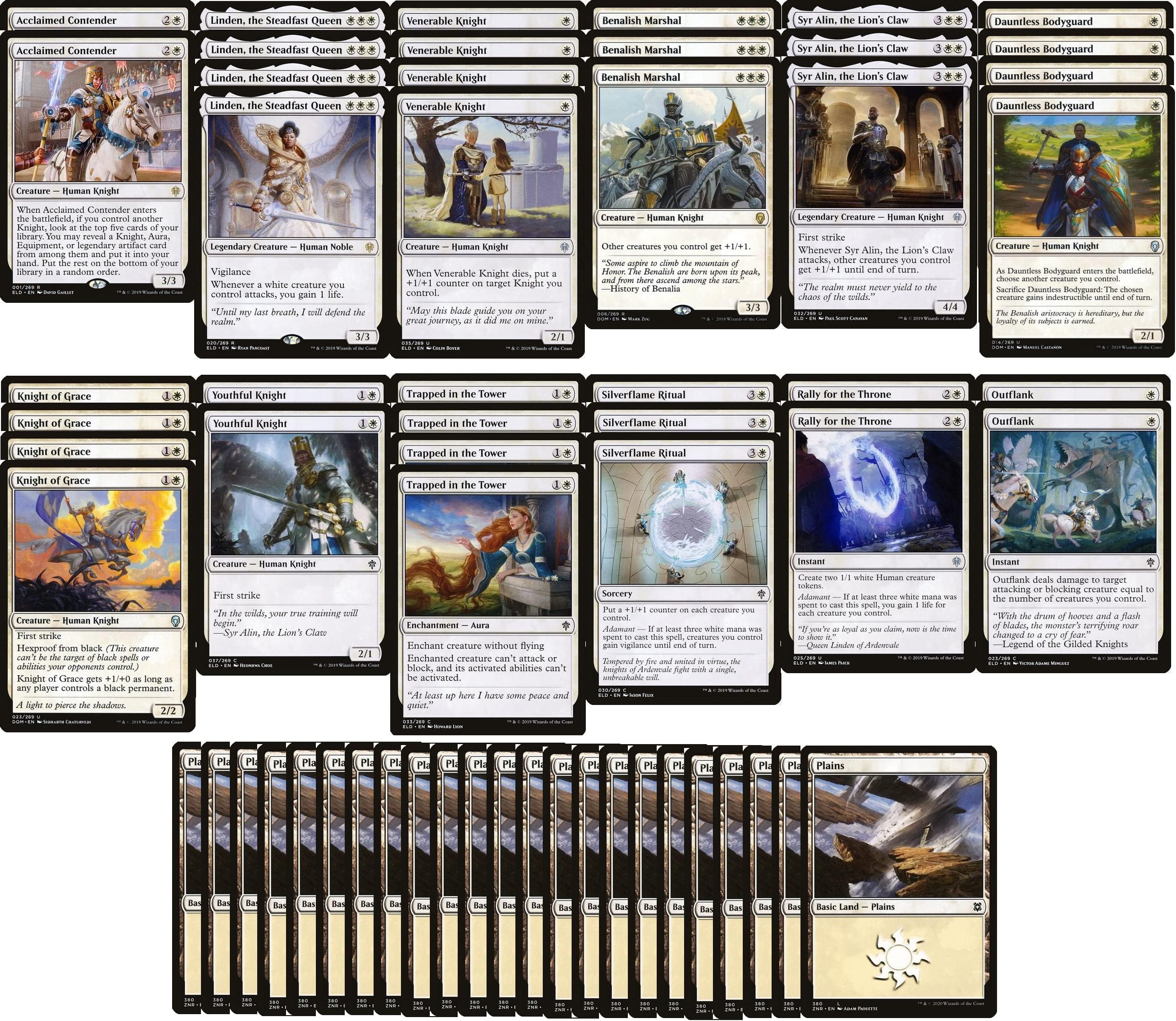 White Creature Deck - Knight - Powerful - Modern Legal - Custom Built - Magic The Gathering - MTG - 60 Card
