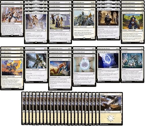 White Creature Deck  Caballero  Potente  Modern Legal  Custom Built  Magic The Gathering  MTG  60 tarjetas.