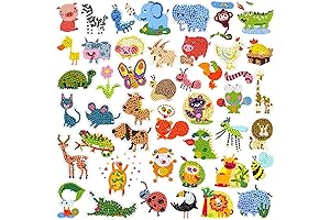 AGGKKY 42 Pcs Diamond Art Kits for Kids 8-12: Craft Kit with Dazzling Gems