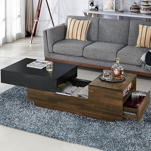 Miniatura 5 de 247 Shop at Home Spada Moderna mesa auxiliar de madera de 48 pulgadas con 1 cajón, 1 estantes abiertos para sala, sala de recepción, oficina en