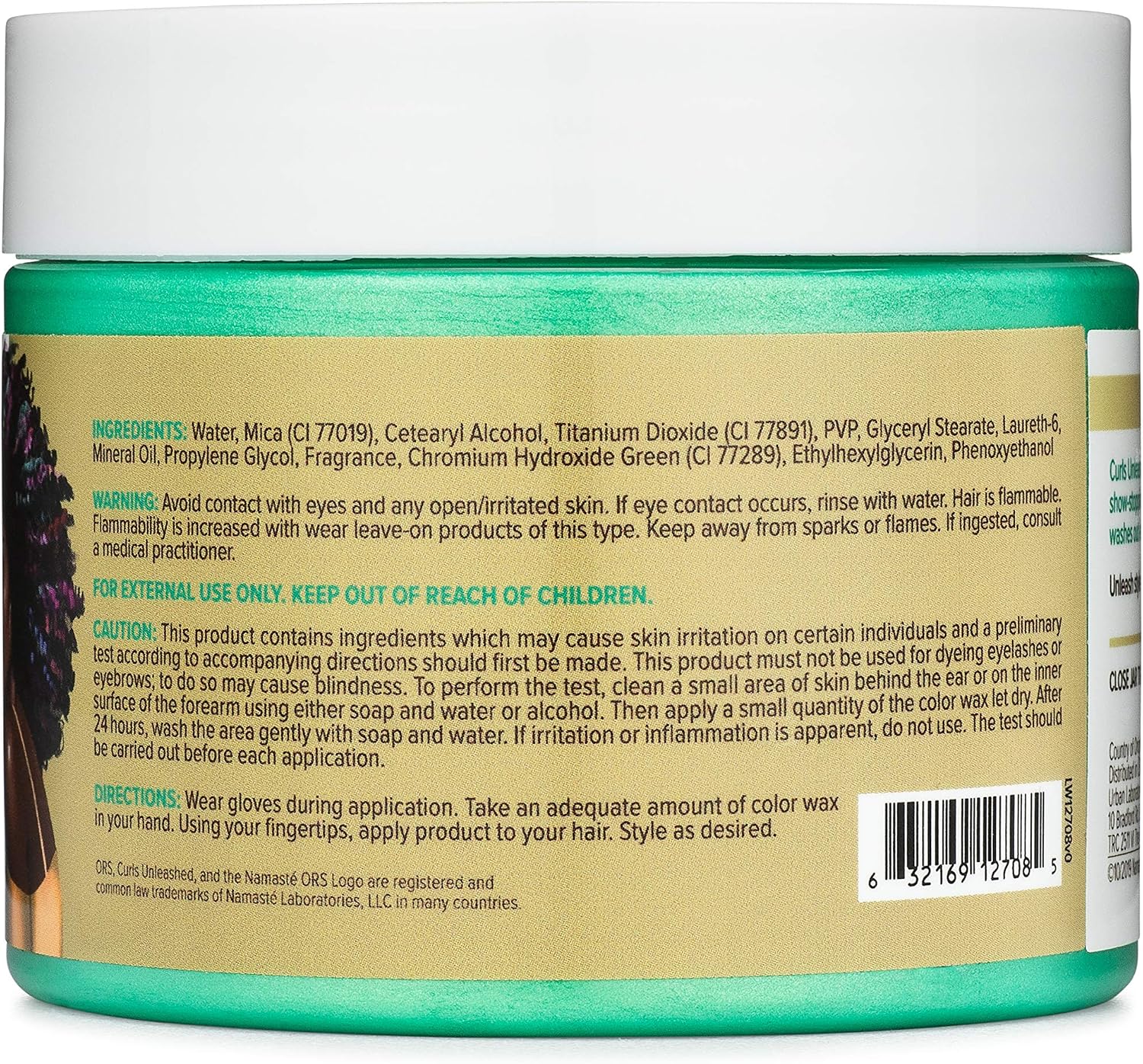 ORS Curls Unleashed Poison Ivy Color Blast Makeup Wax -171g, Temporary Hair Colour, With Moisturizing Beeswax & Castor Oil - Image 4