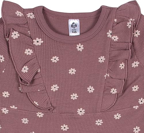 Miniatura 4 de Gerber Vestido de manga larga con detalle de volantes para bebé niña