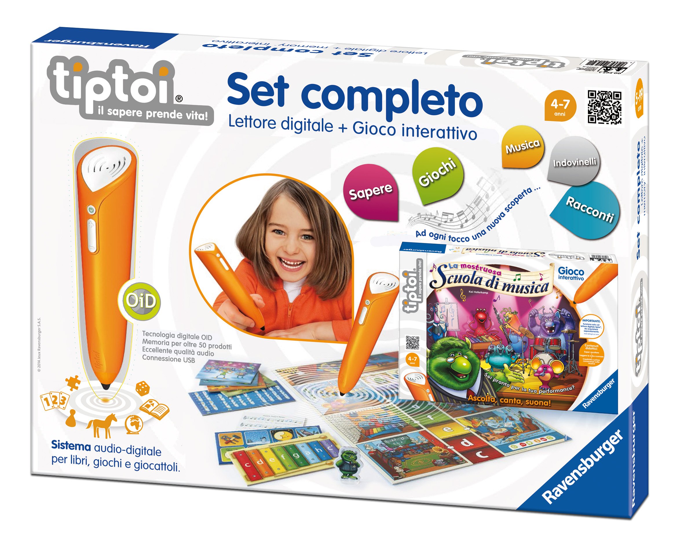 Ravensburger 00730. – Komplettset-Player Digital + Interaktives Spiel die ungeheure Schule von Musik