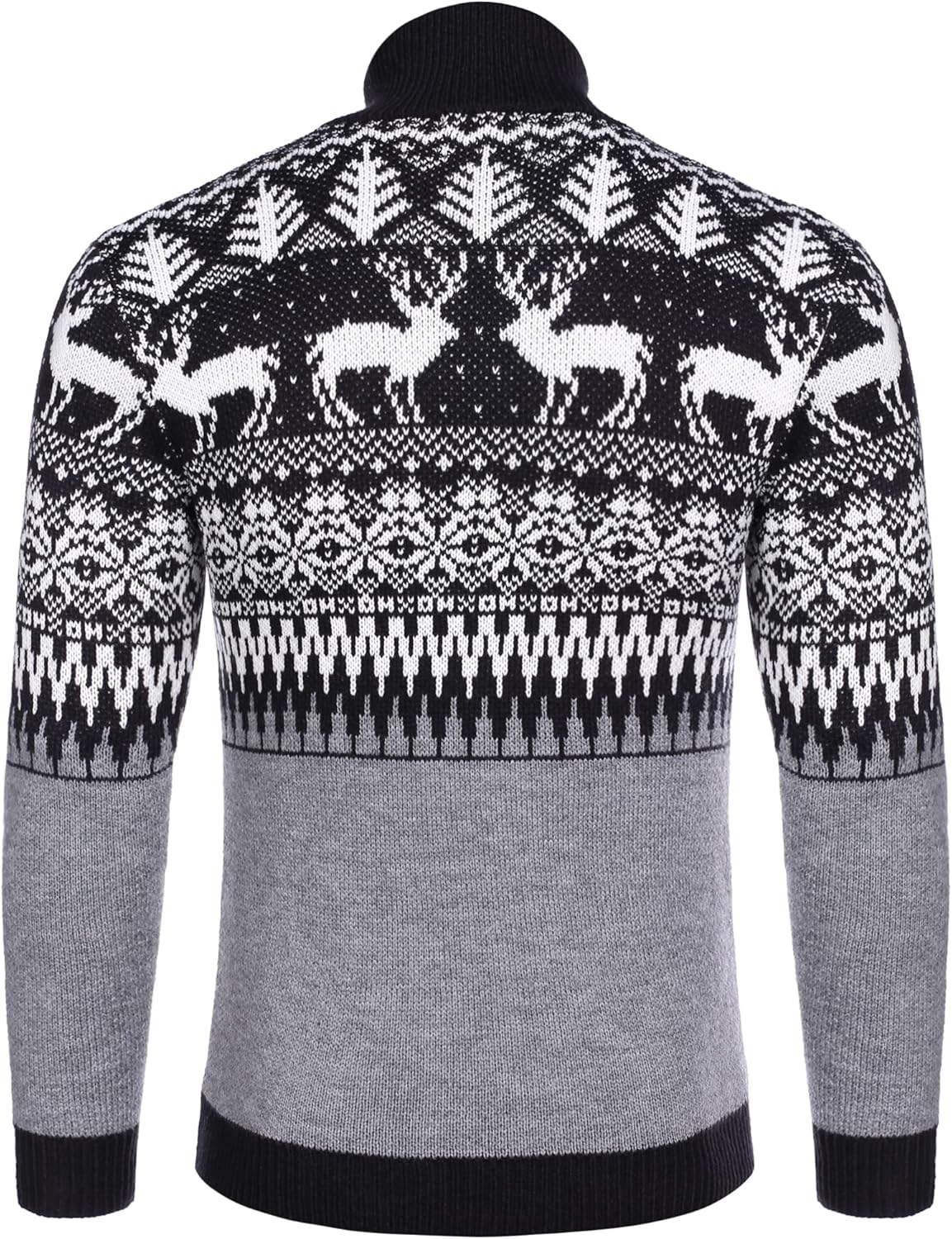 COOFANDY Men's Quarter Zip Pullover Sweater Casual Zip Up Polo Sweater Knit - Image 3