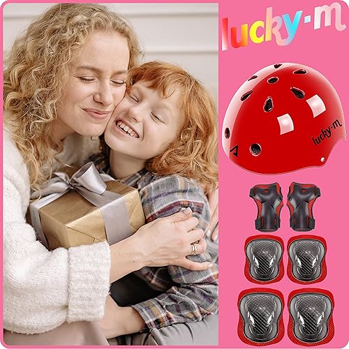 Miniatura 7 de Juego de casco y almohadillas para niños, casco de bicicleta juvenil con rodilleras, coderas, muñequeras para patineta, bicicleta, BMX, patineta,
