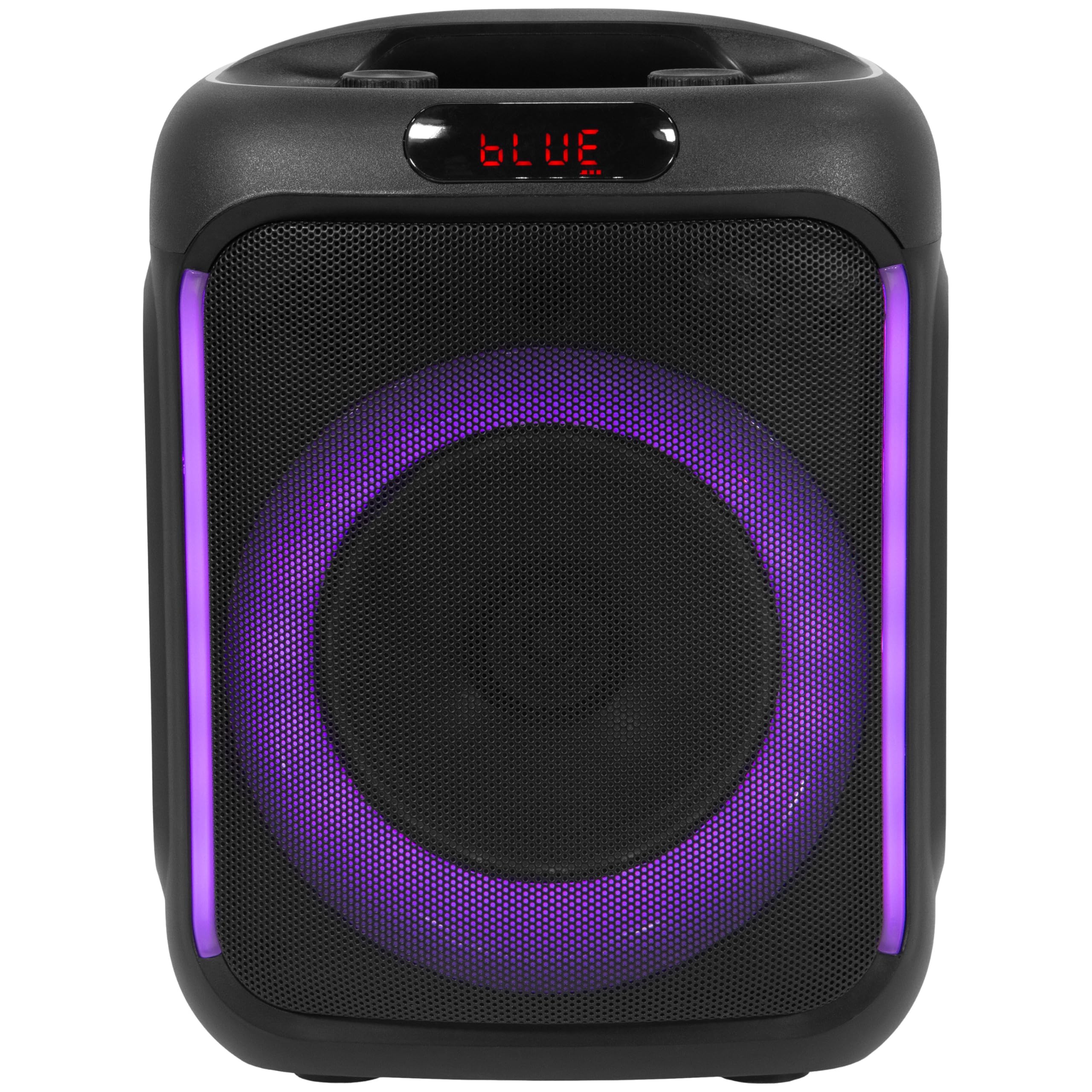BoomTone DJ Cube 200 - Altoparlante karaoke portatile da 200 W con Bluetooth 5.0, luce LED integrata, lettore USB/SD, batteria ricaricabile al litio, ricarica USB-C, compatta e facile da trasportare.